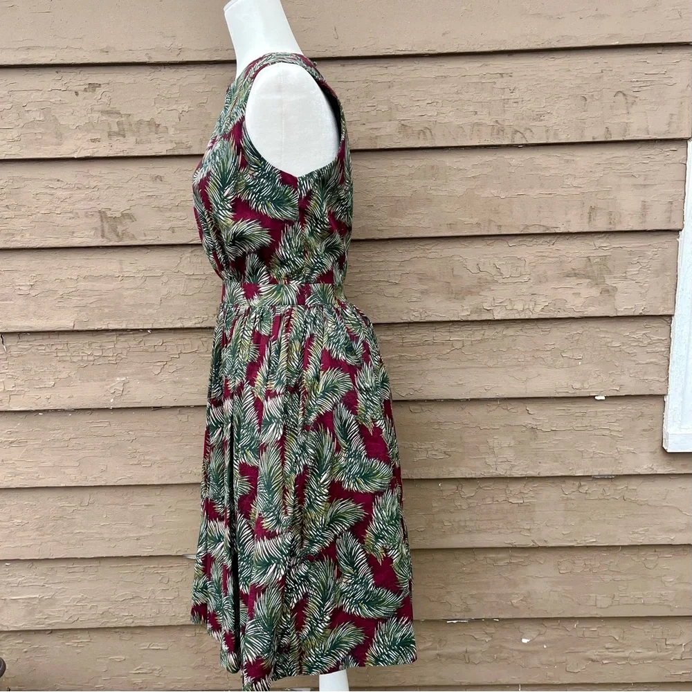 Custom retro tropical fit and flare dress! - Picture 3 of 6